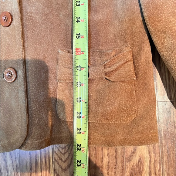 Y2K | Live a Little tan suede leather blazer jacket - Picture 10 of 12